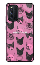 Pink Cats Vivo V19 Glass Case