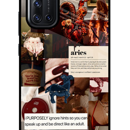 Zodiac Aries Vivo V19 Glass Case