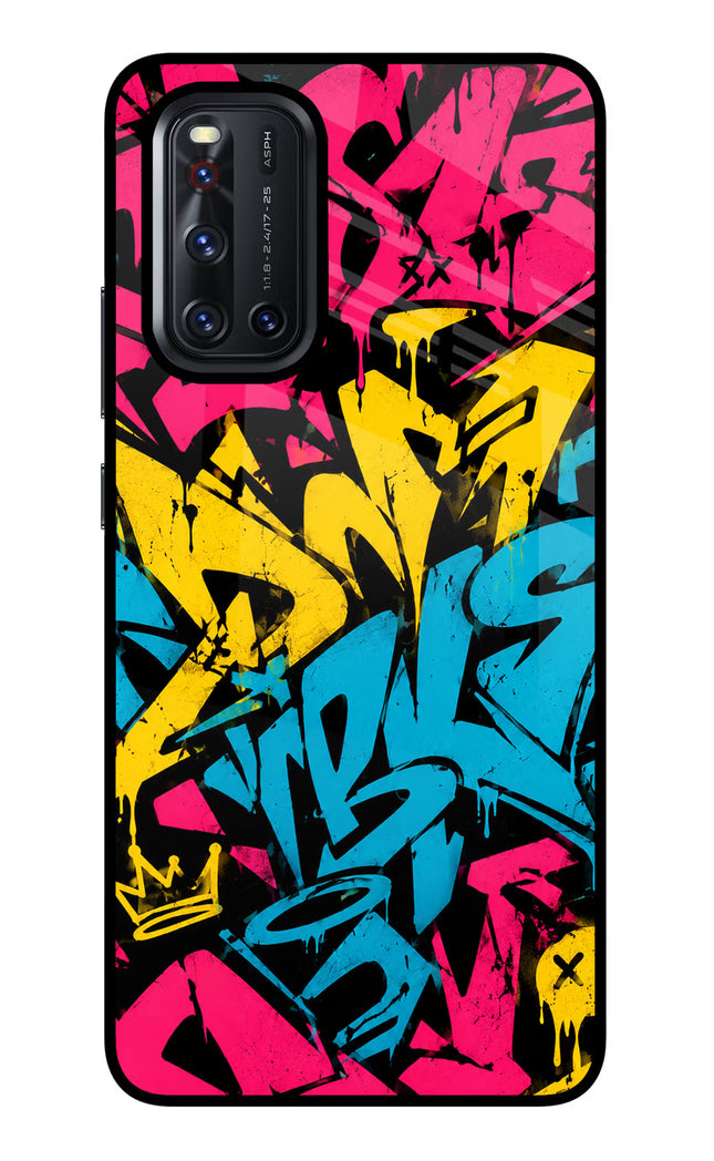 Graffiti Vibe Vivo V19 Glass Case