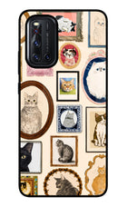 Mirror Cats Vivo V19 Glass Case
