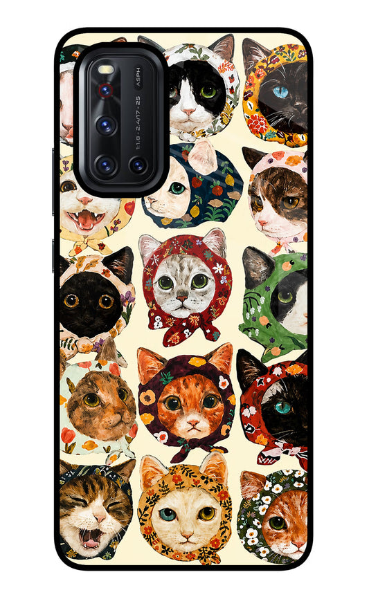 Cool Cat Vivo V19 Glass Case