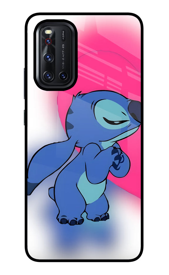 Stitch Hug Vivo V19 Glass Case