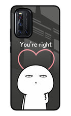 You're Right Vivo V19 Glass Case