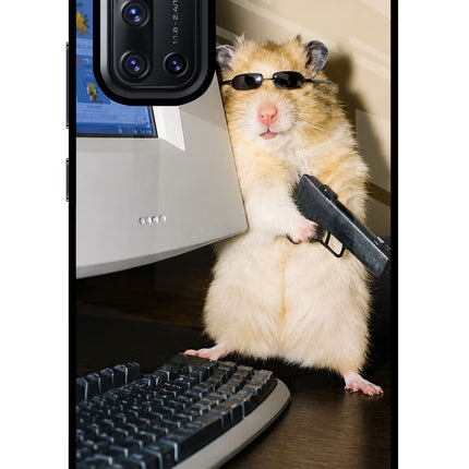 Hacker Hamster Vivo V19 Glass Case
