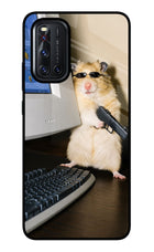 Hacker Hamster Vivo V19 Glass Case