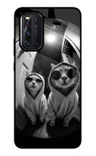 Hood Cats Vivo V19 Glass Case