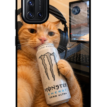 Gamer Cat Energy Vivo V19 Glass Case