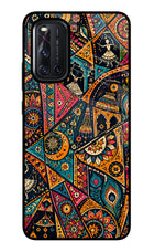 Folk Print Vivo V19 Glass Case