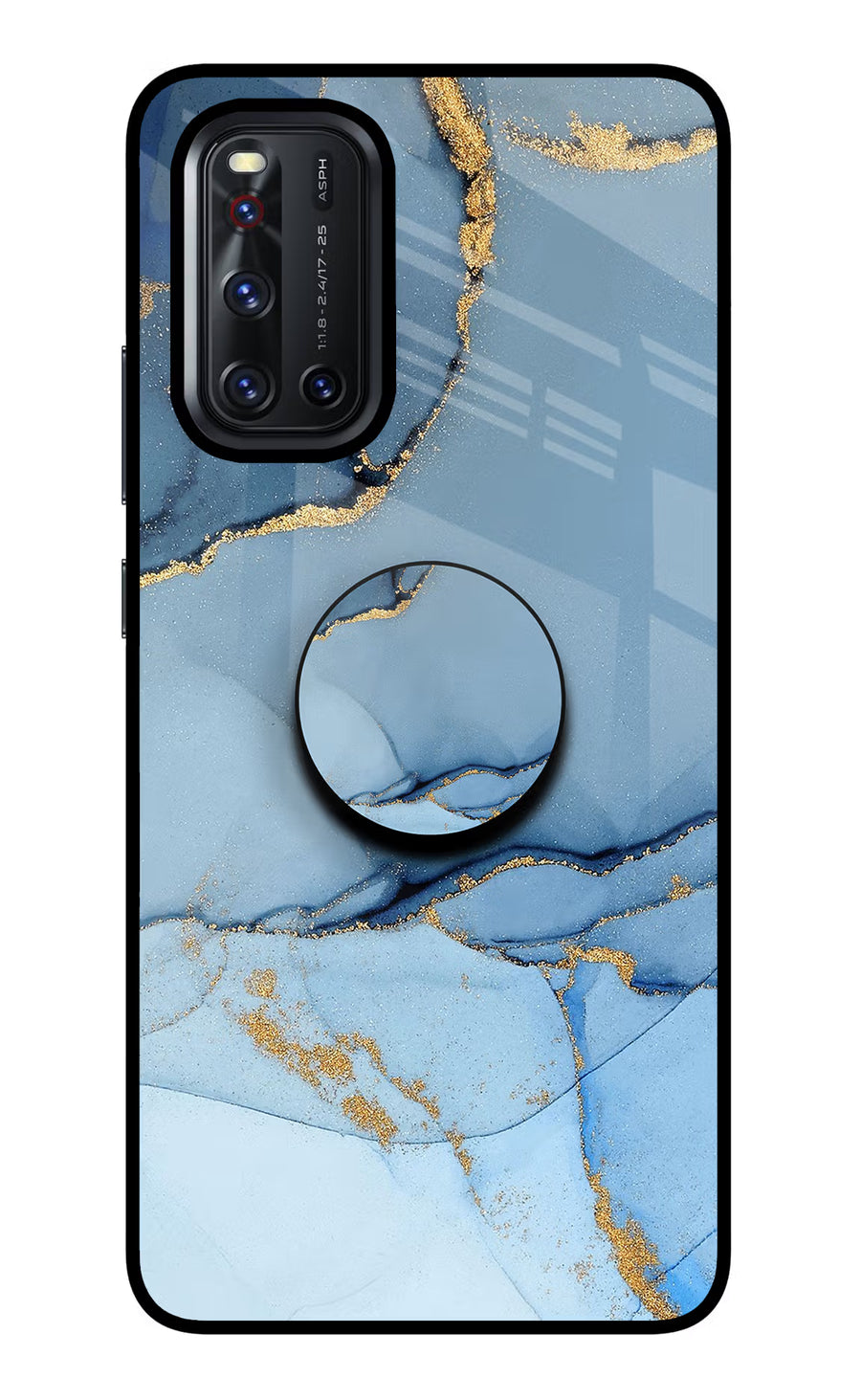 Blue Marble Vivo V19 Pop Case, Glass case