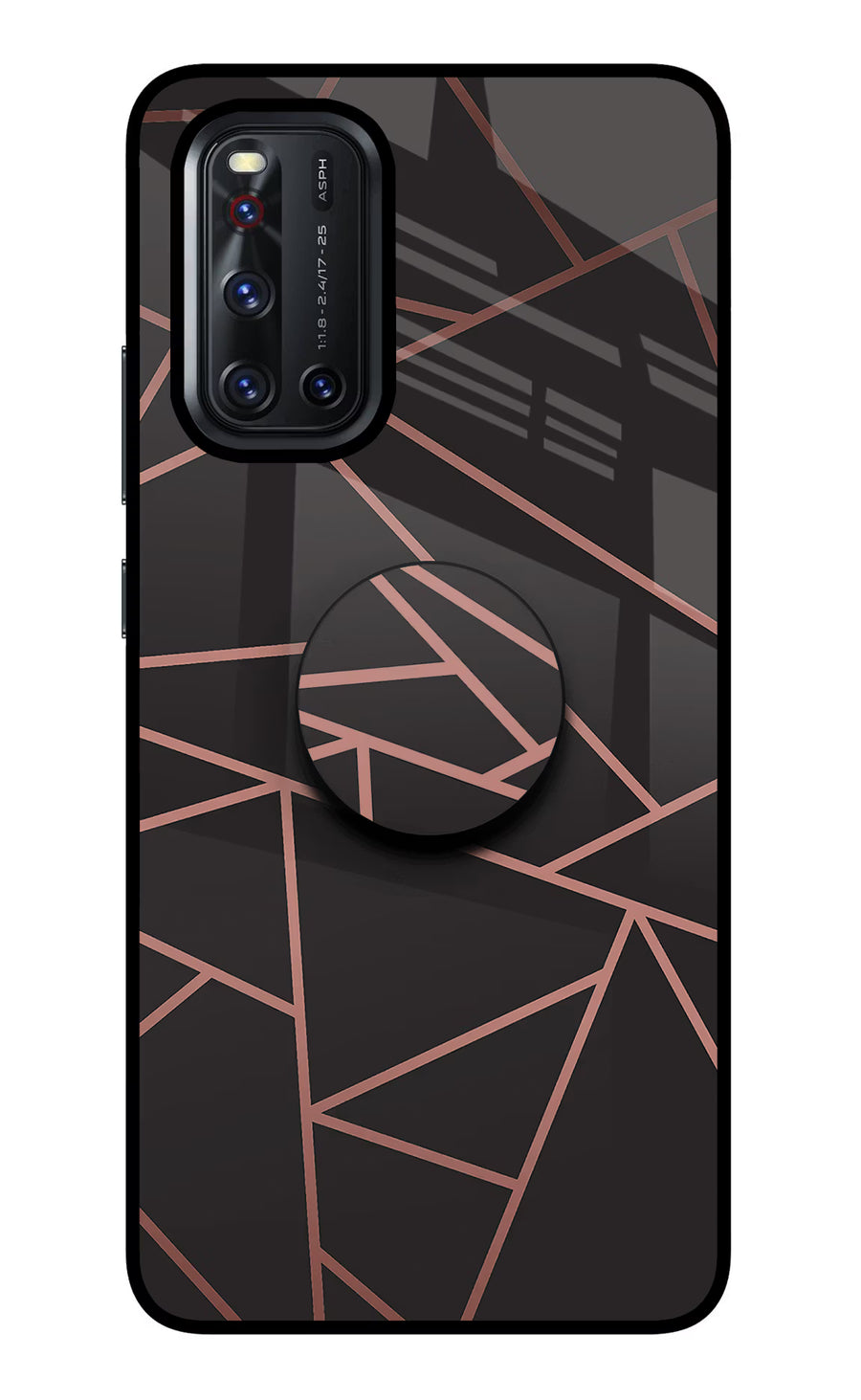 Geometric Pattern Vivo V19 Pop Case, Glass case
