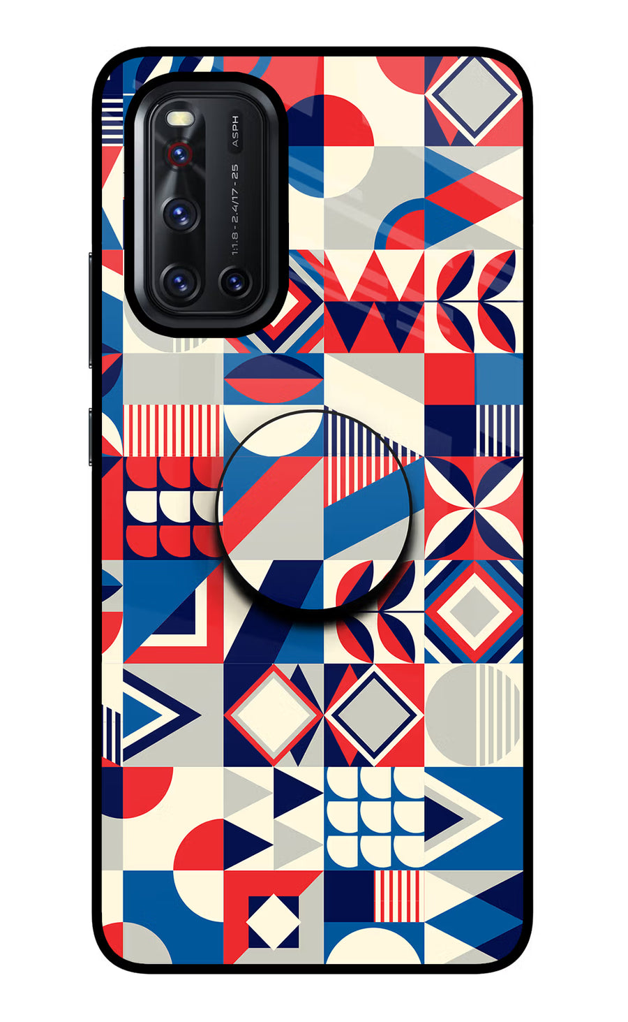 Colorful Pattern Vivo V19 Pop Case, Glass case