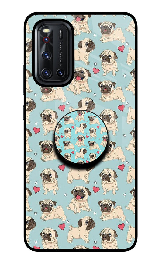 Pug Dog Vivo V19 Glass Case