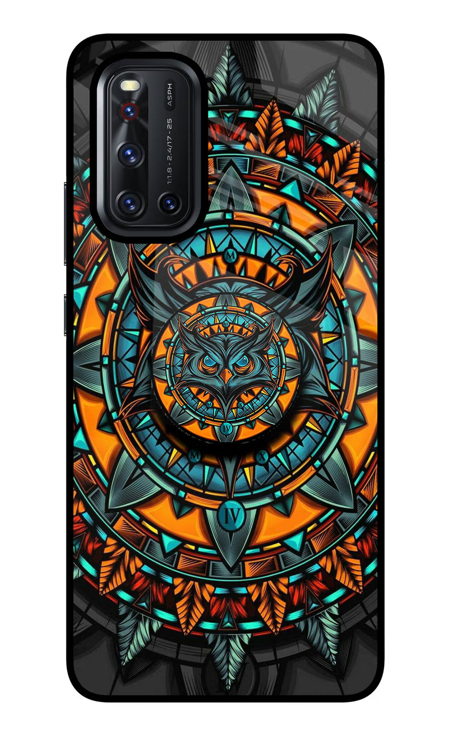 Angry Owl Vivo V19 Pop Case, Glass case