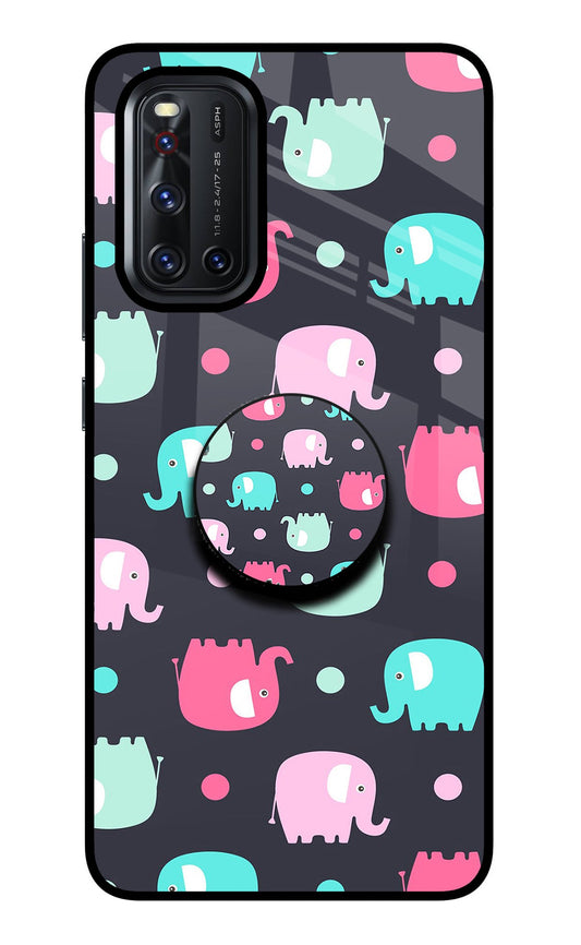 Baby Elephants Vivo V19 Glass Case