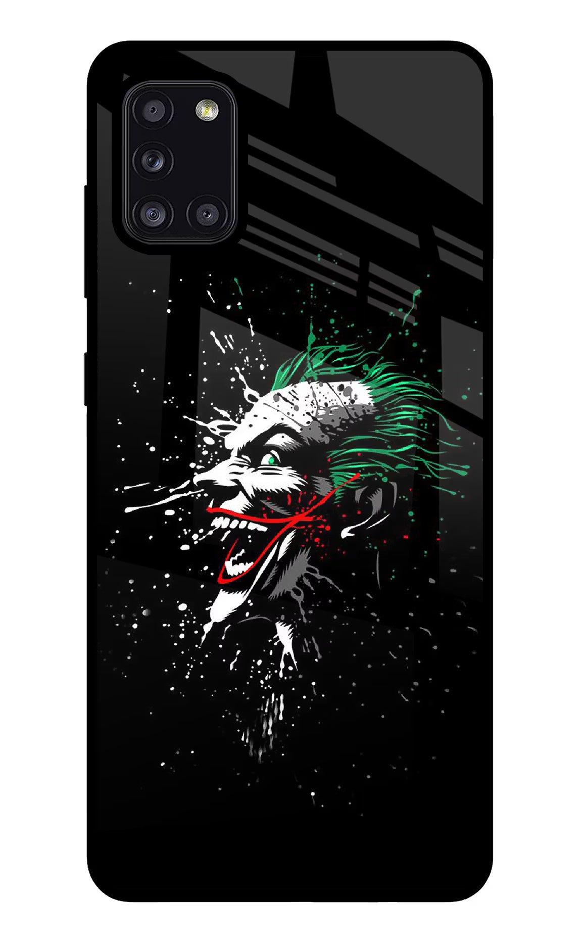 Joker Samsung A31 Glass Case Back Cover by Casekaro