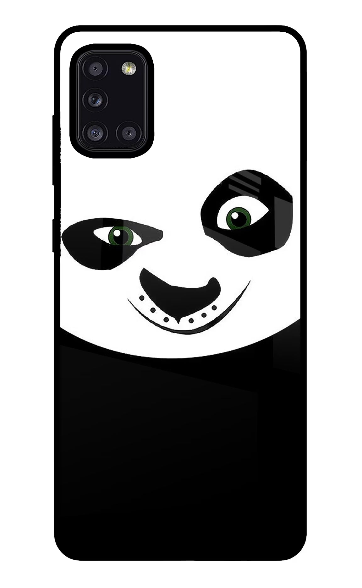 Panda Samsung A31 Glass Case Back Cover by Casekaro