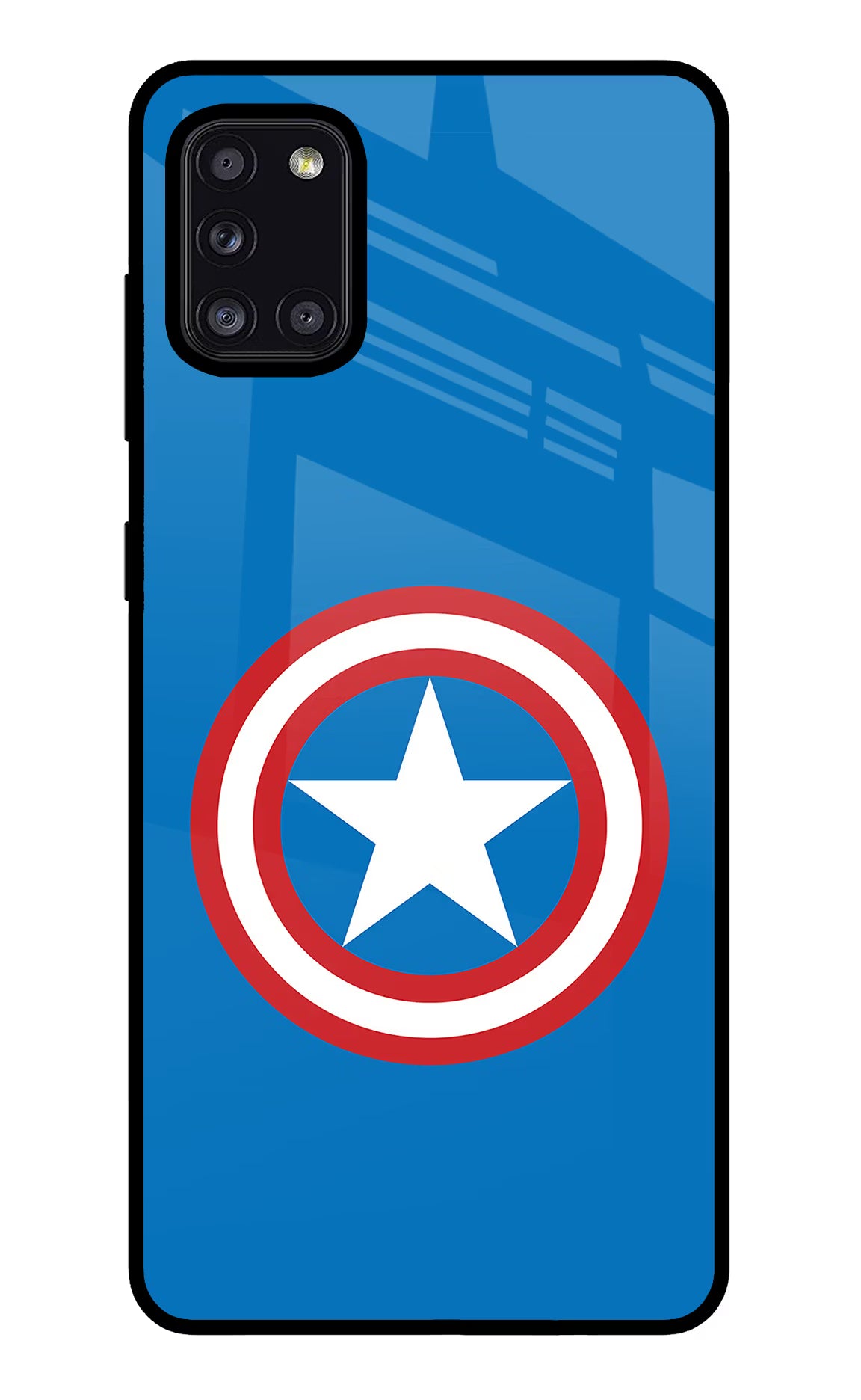 Captain America Logo Samsung A31 Glass Case