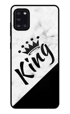 King Samsung A31 Glass Case