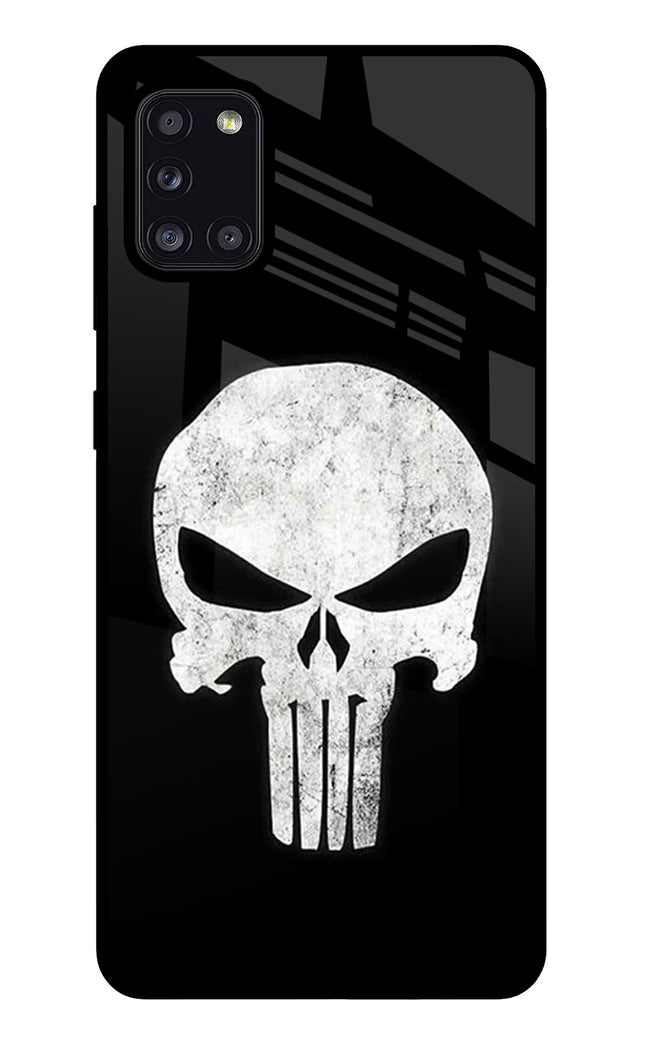 Punisher Skull Samsung A31 Glass Case Back Cover by Casekaro