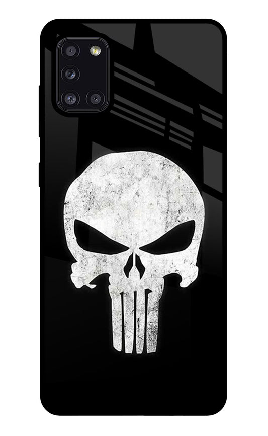 Punisher Skull Samsung A31 Glass Case