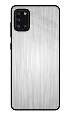 Wooden Grey Texture Samsung A31 Glass Case
