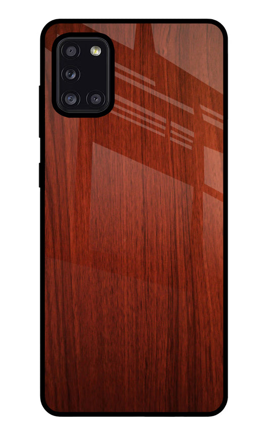 Wooden Plain Pattern Samsung A31 Glass Case