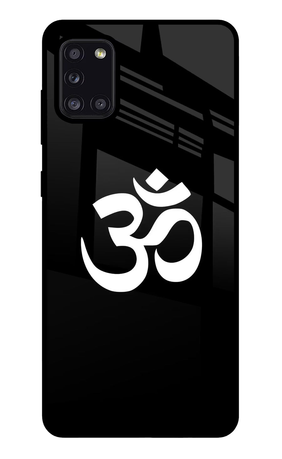 Om Samsung A31 Back Cover, Glass case