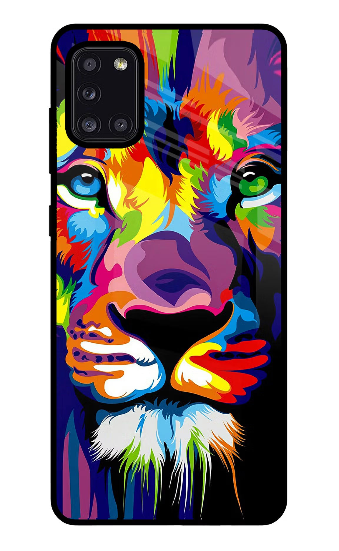 Lion Samsung A31 Glass Case Back Cover by Casekaro