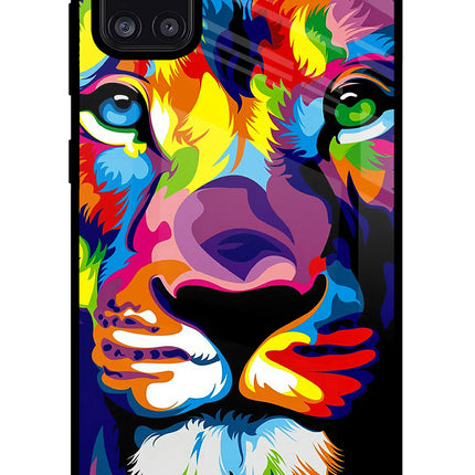 Lion Samsung A31 Glass Case