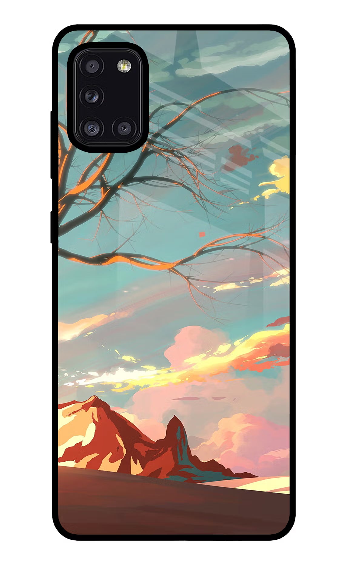 Scenery Samsung A31 Glass Case Back Cover by Casekaro