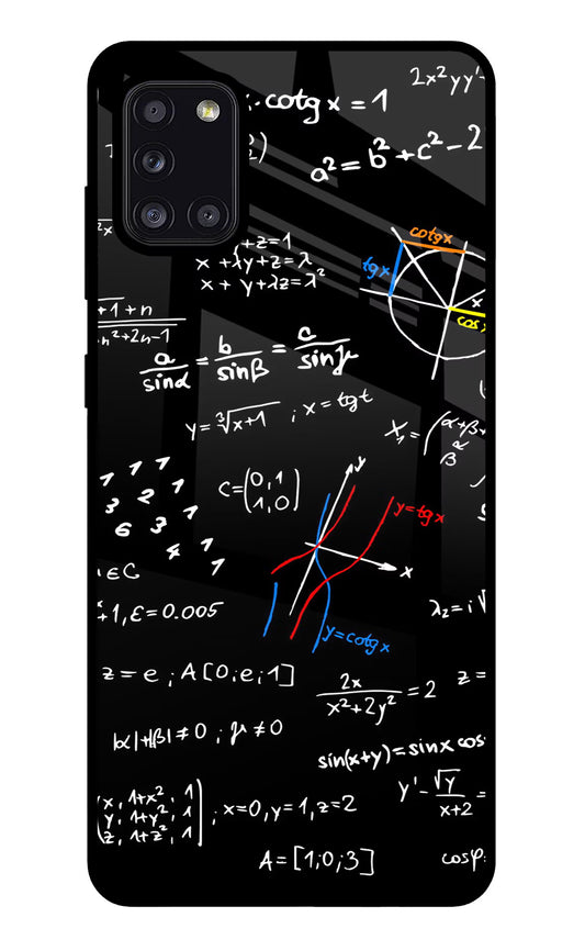 Mathematics Formula Samsung A31 Glass Case