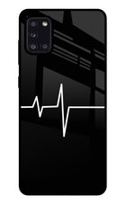 Heart Beats Samsung A31 Glass Case