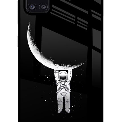 Moon Space Samsung A31 Glass Case