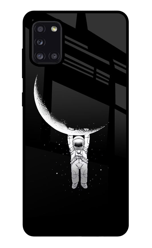 Moon Space Samsung A31 Glass Case