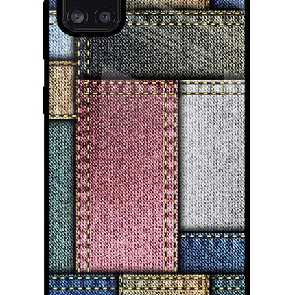 Multicolor Jeans Samsung A31 Glass Case