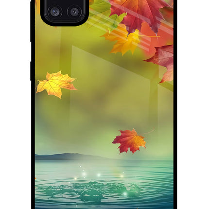 Flowers Samsung A31 Glass Case Back Cover by Casekaro