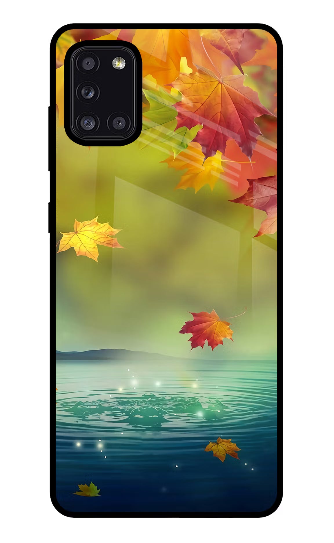 Flowers Samsung A31 Glass Case