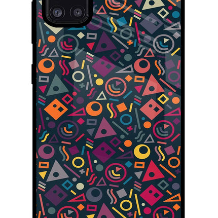Geometric Abstract Samsung A31 Glass Case Back Cover by Casekaro