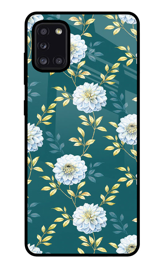Flowers Samsung A31 Glass Case