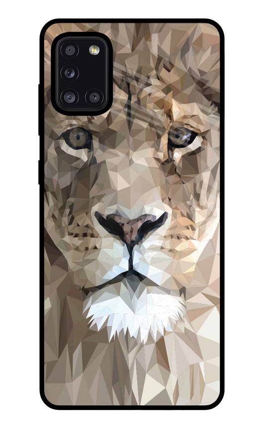 Lion Art Samsung A31 Glass Case