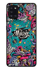 Music Graffiti Samsung A31 Glass Case