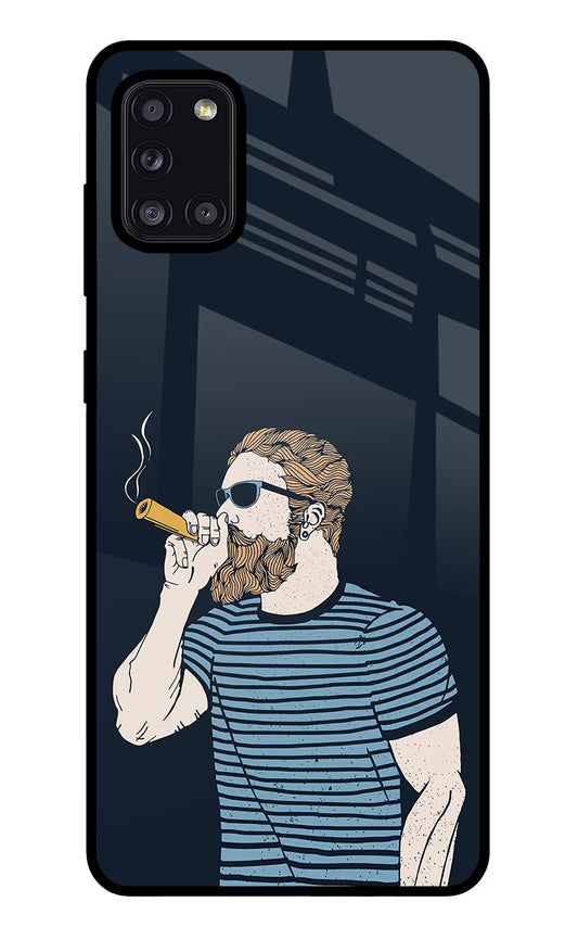 Smoking Samsung A31 Glass Case