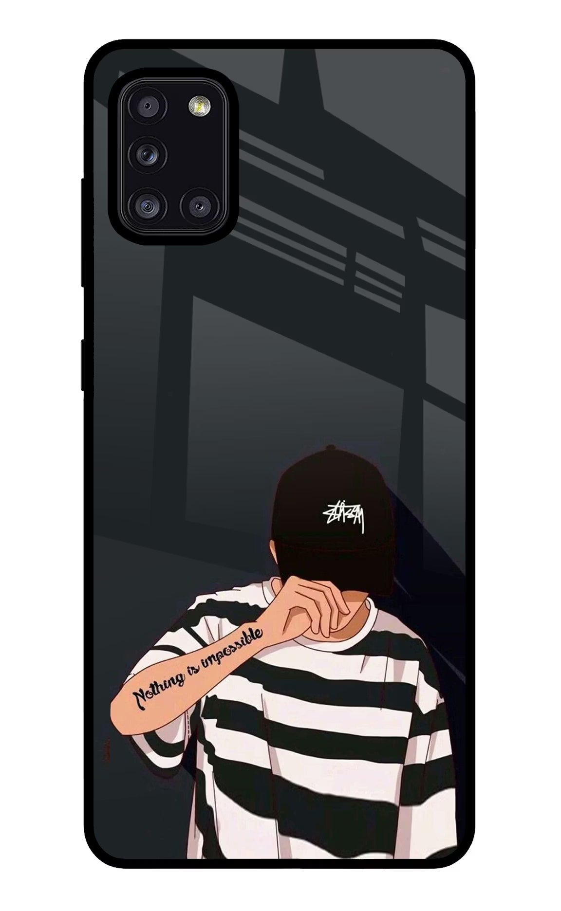 Aesthetic Boy Samsung A31 Glass Case