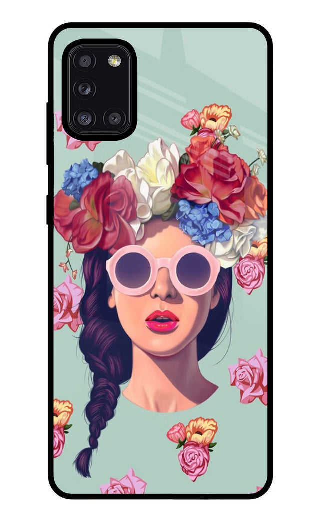 Pretty Girl Samsung A31 Glass Case Back Cover by Casekaro