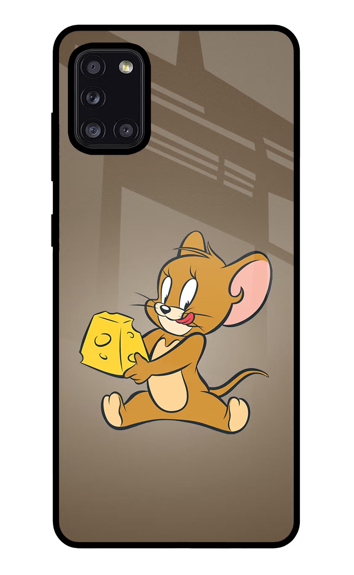 Jerry Samsung A31 Glass Case Back Cover by Casekaro