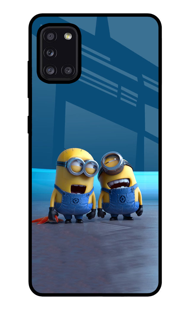 Minion Laughing Samsung A31 Glass Case