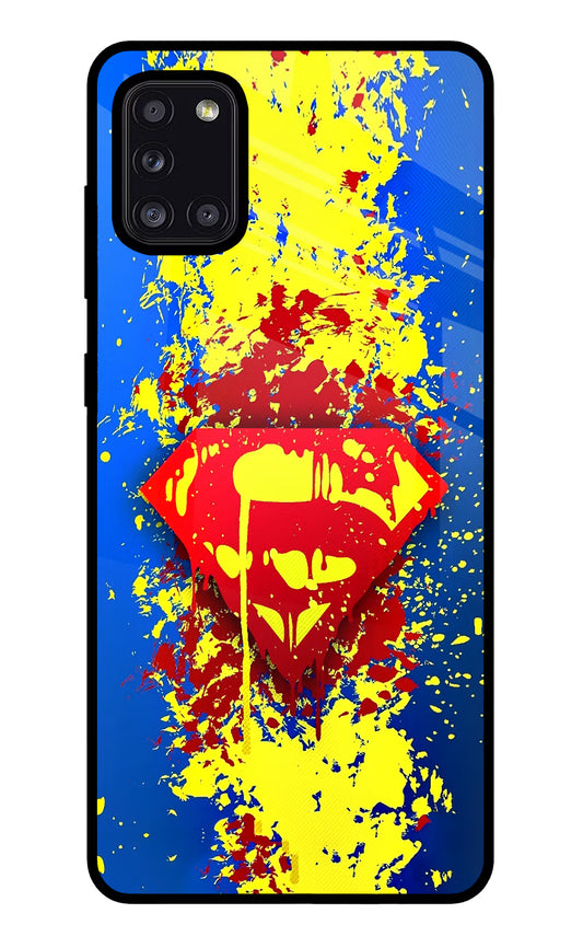 Superman logo Samsung A31 Glass Case
