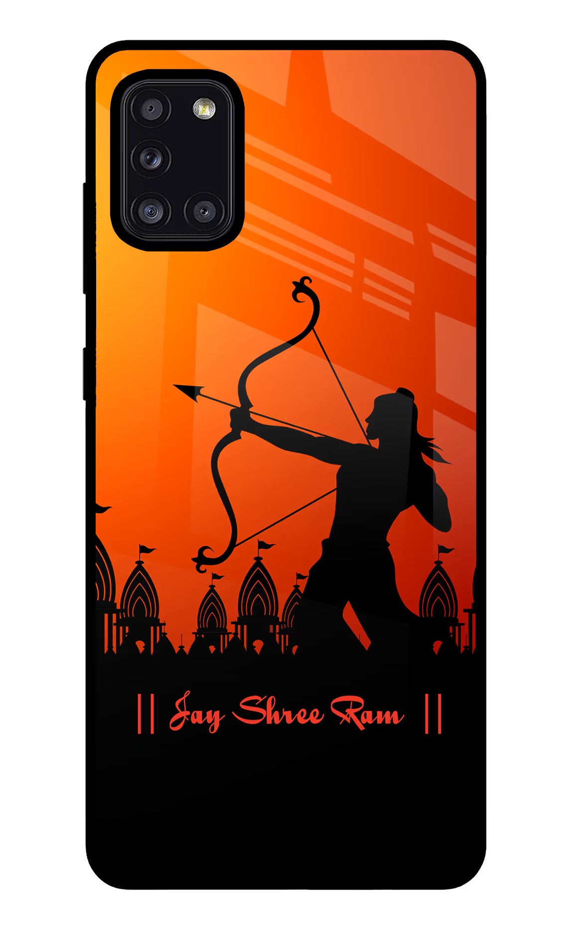 Lord Ram - 4 Samsung A31 Glass Case Back Cover by Casekaro