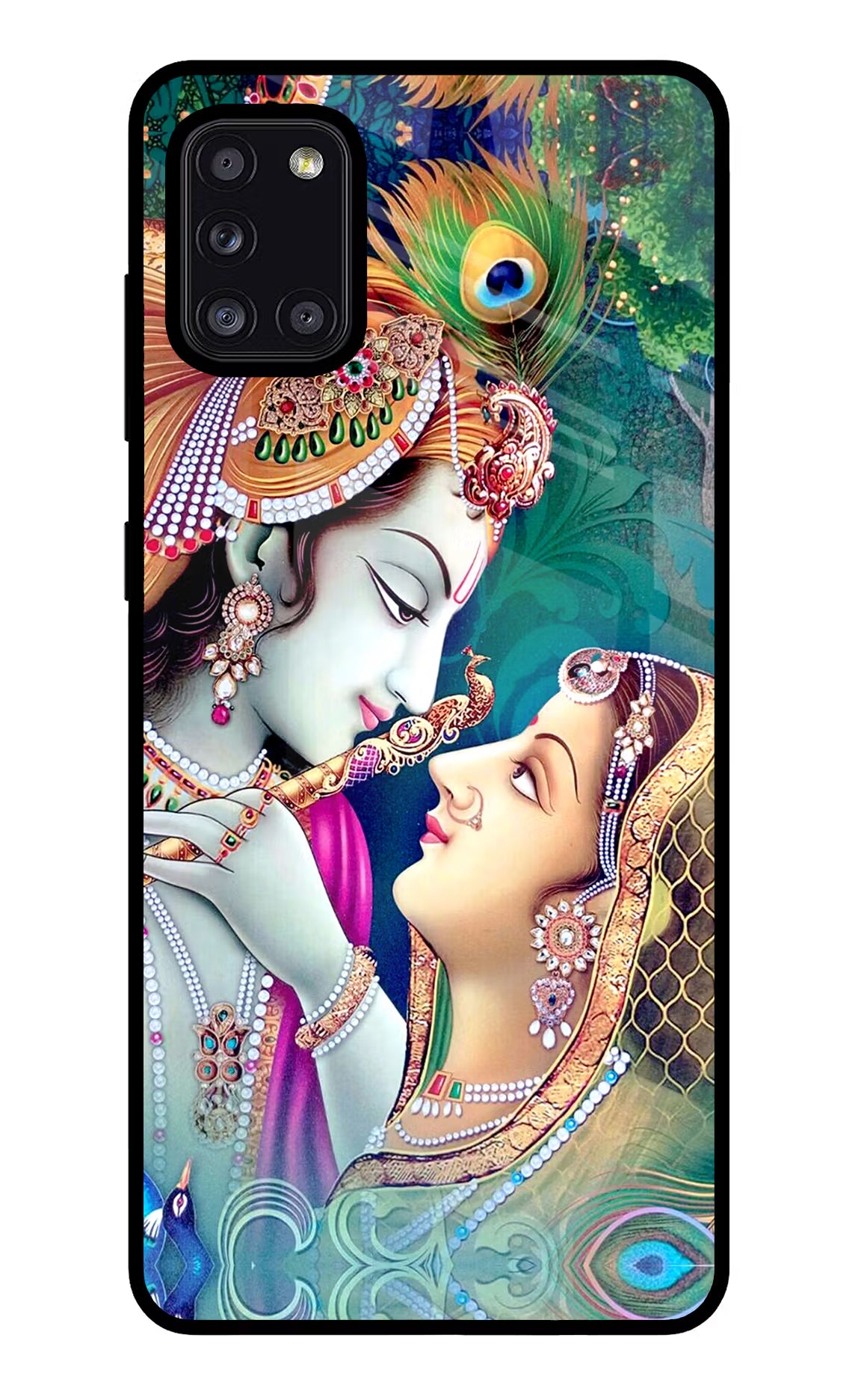 Lord Radha Krishna Samsung A31 Glass Case