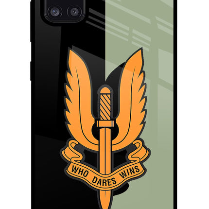 Balidan Logo Samsung A31 Glass Case Back Cover by Casekaro